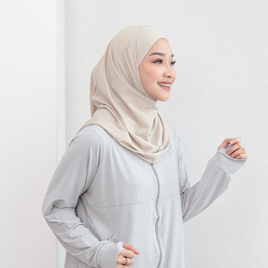 Aira Hijab Sport Bergo Instant Cream